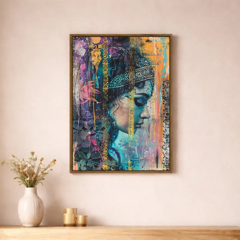 Fluid Figure Canvas Wall Art With Frame media 1