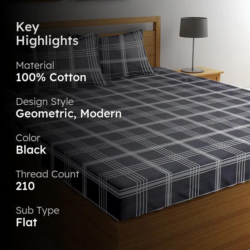Shelly Geomatric Cotton Bedsheet - 210 TC media 2