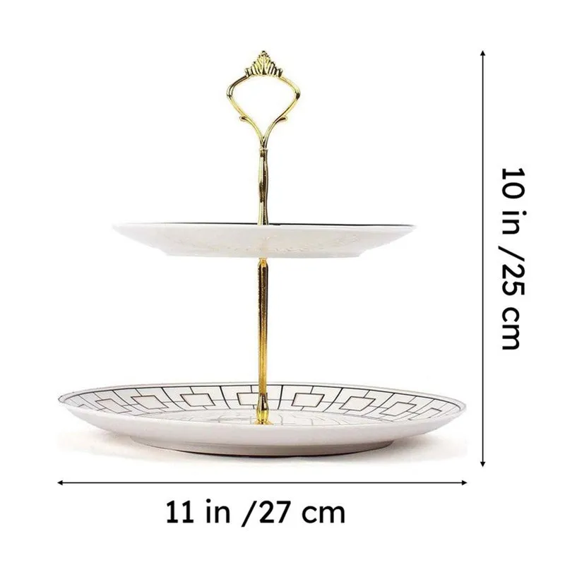 Eleganza Cake Stand - White,Blue media 8