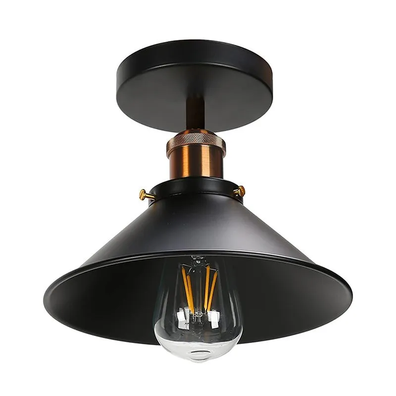 Urban Loft Metal Ceiling Lamp - Black media 3