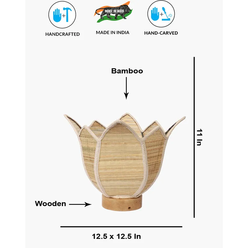 Terranox Bamboo Petal Curve Table Lamp - Beige media 7