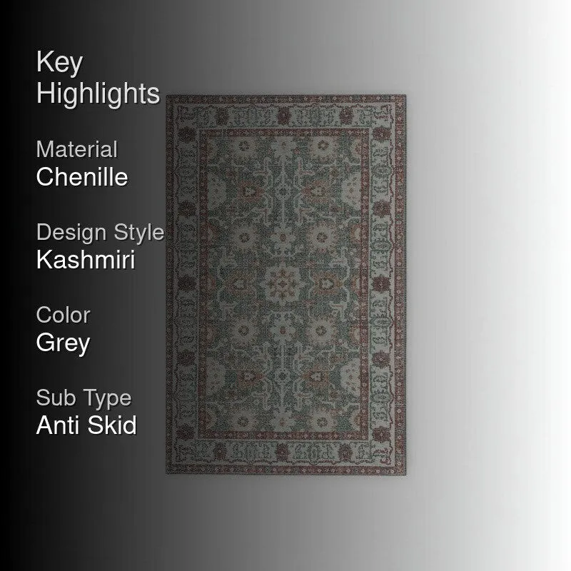 Urban Space Vintage Chenille Carpet - Grey media 2