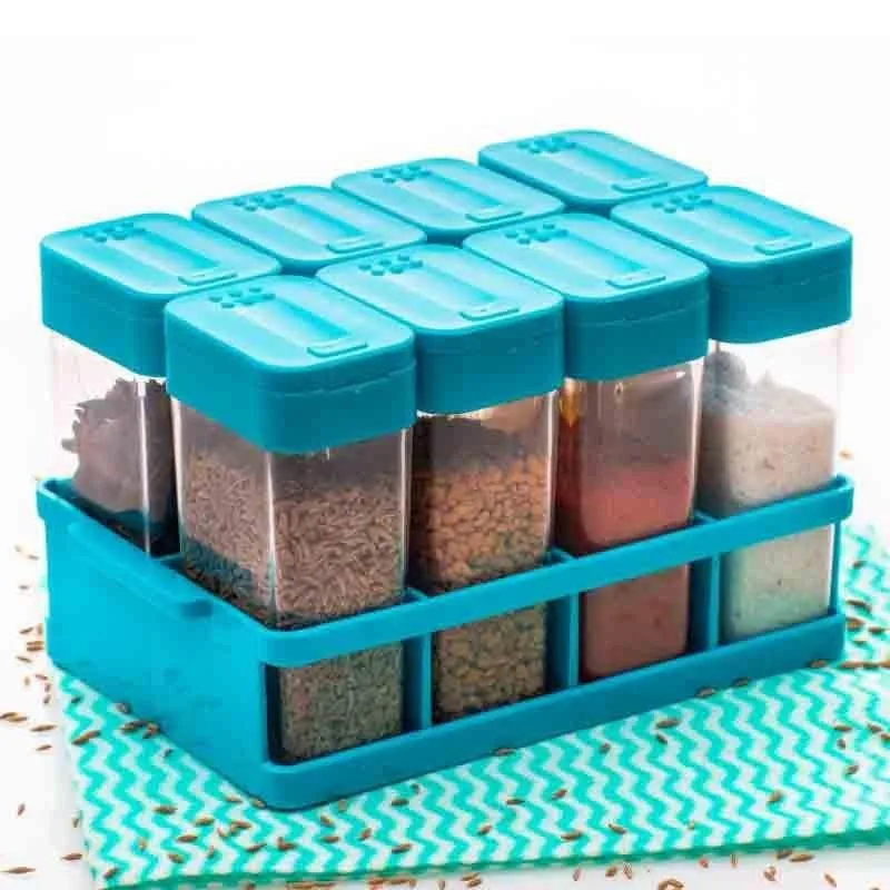 Blue Sleeky Spice Container (80 mL Each) - Set Of 8 media 1