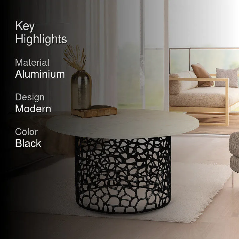 Intrica Fat Aluminum Center Table - Black media 2