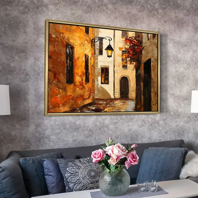 Lantern Walk Canvas Wall Painting With Frame media 6