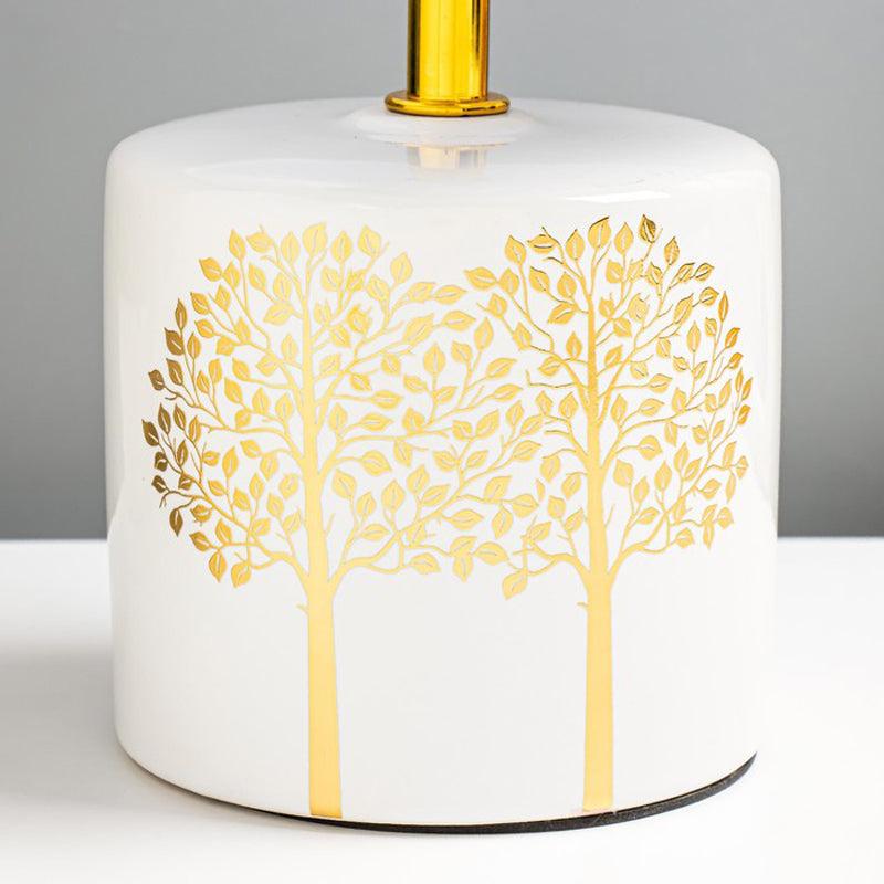 Vriksha Resin Table Lamp - White,Gold media 4