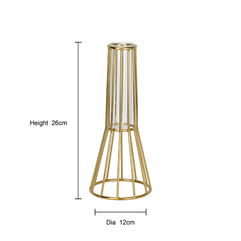 Iara Test Tube Planter - Gold media 3