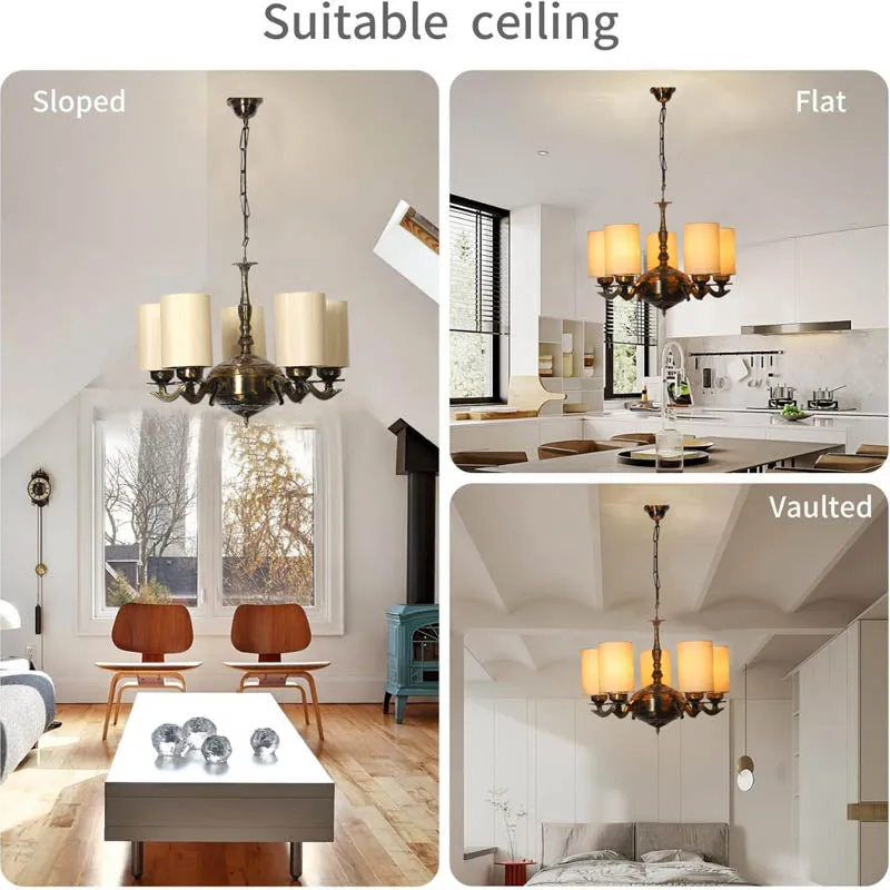 Trono Cylindrical Golden Antique Ceiling Lamp media 5