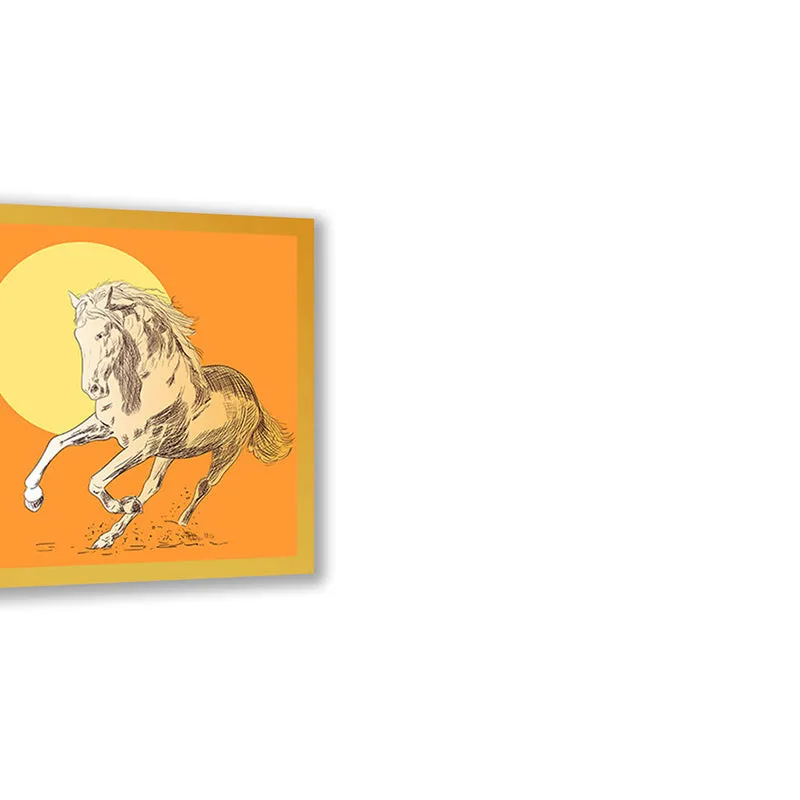 Equine Lines Wall Art with Gold Frame media 5
