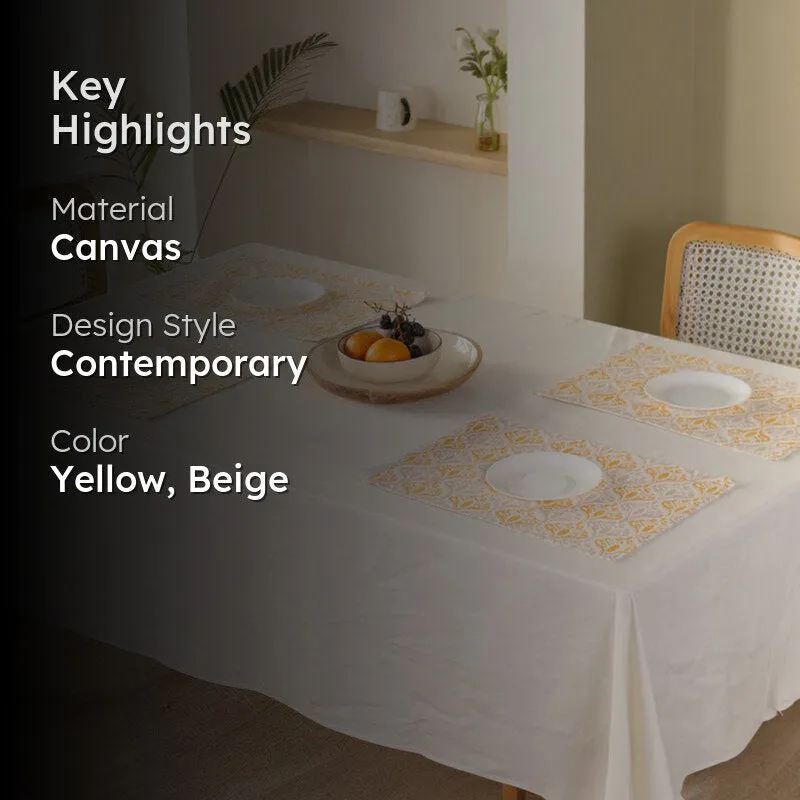 Yellow Prism Weave Canvas Table Mats - Set Of Four media 2