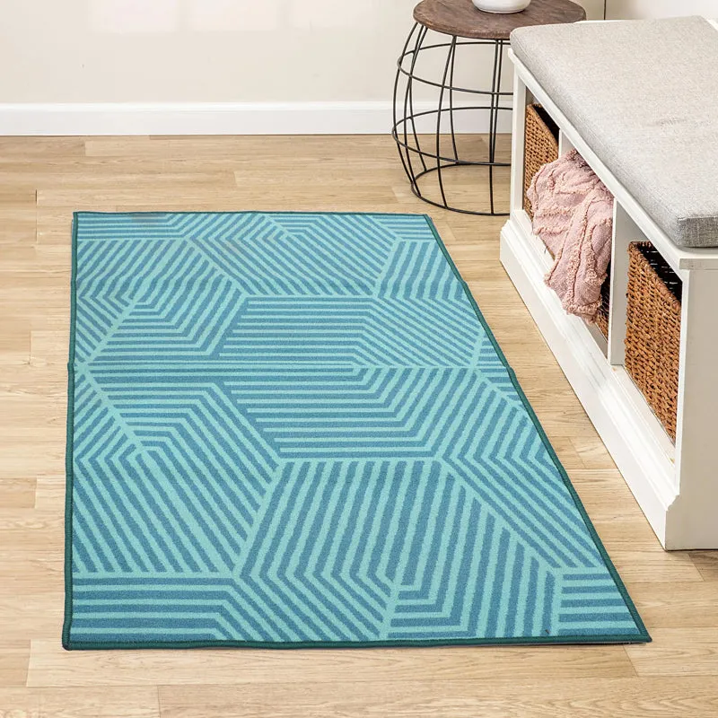 Hexagonal Matrix Anti-Skid Carpet - Teal media 3