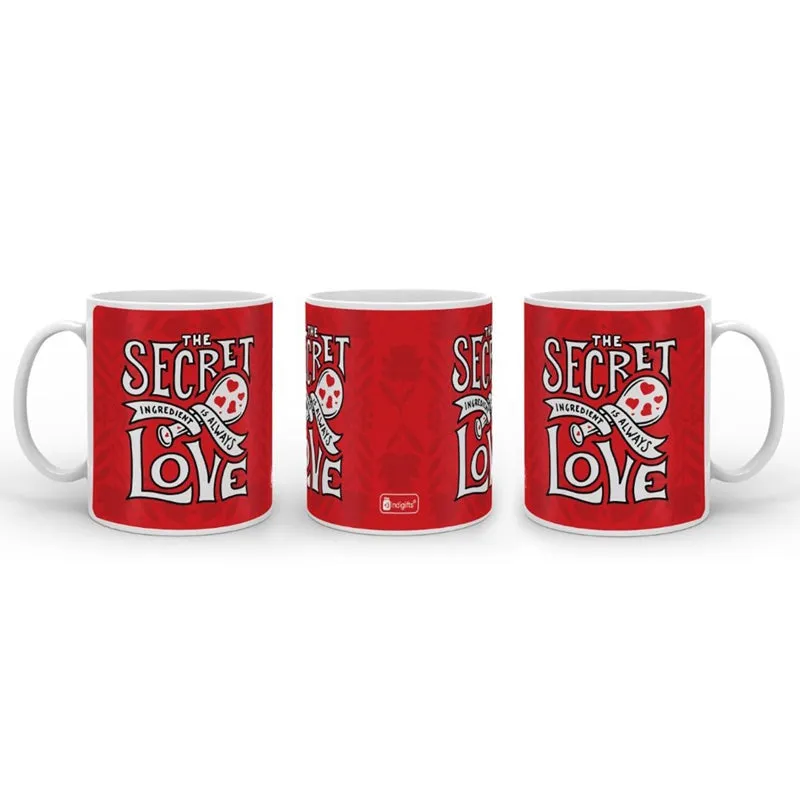The Secret Ingredient Red Cushion Cover & Mug (300 ML) - Two Piece Set media 7