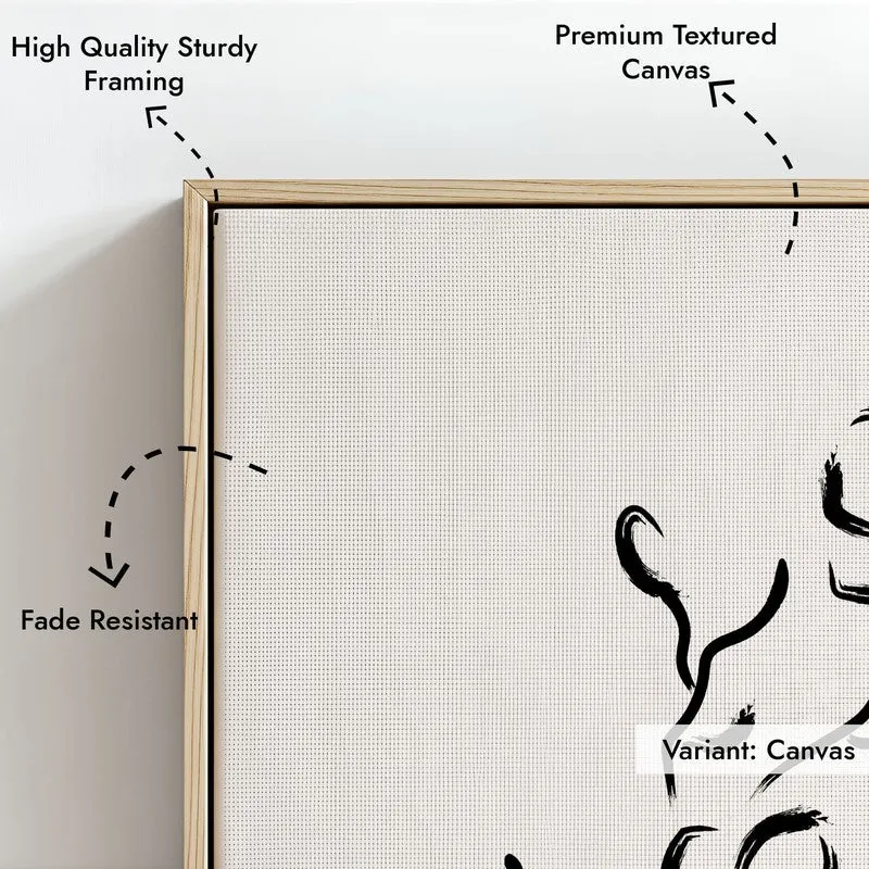 Essence Canvas Wall Painting With Brown Frame media 7