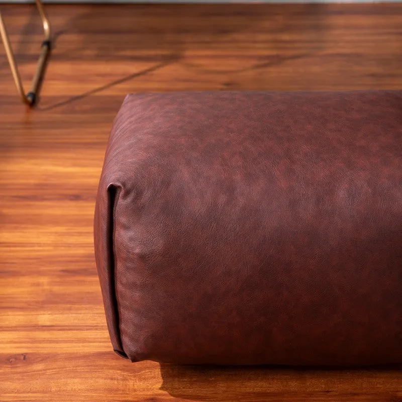 Clean Aesthetic Pouffe (Brown) - Set Of Two media 4
