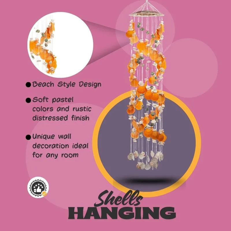 Ocean Whisper Spiral Sea Shell Windchime media 6