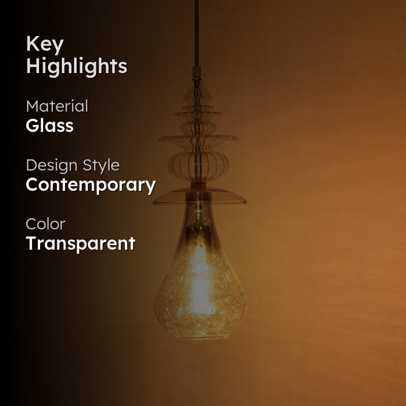 Orange Tree Sitara Glass Ceiling Lamp - Transparent media 2