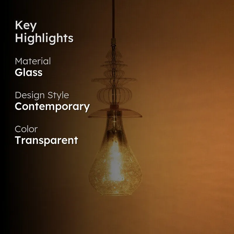 Orange Tree Sitara Glass Ceiling Lamp - Transparent media 2