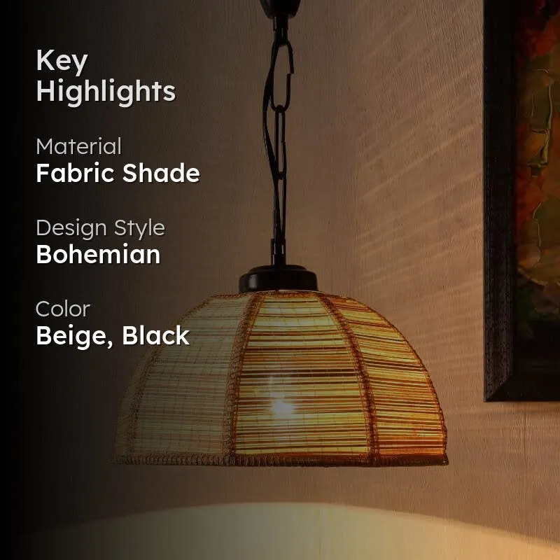 Linzo Circular Fabric Ceiling Lamp media 2