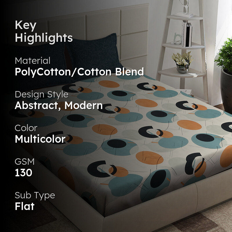 Liquid Mirage Abstract Bedsheet - 130 GSM media 2