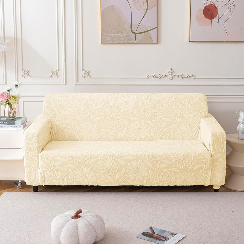 Armor Jacquard Sofa Cover - Beige media 7
