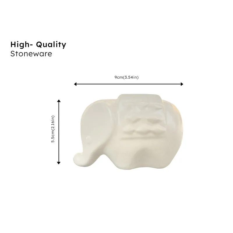 Dual Elephant Ceramic Salt & Pepper Bottles - Set Of Two media 7