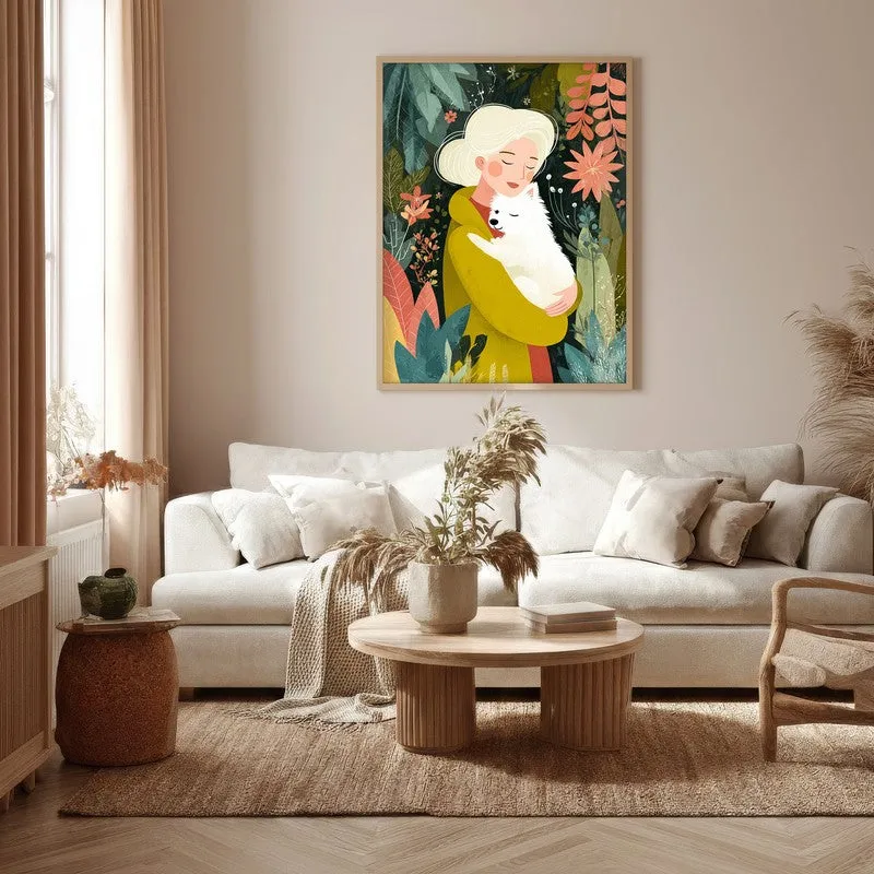 Elowyn Canvas Wall Painting With Brown Frame media 5