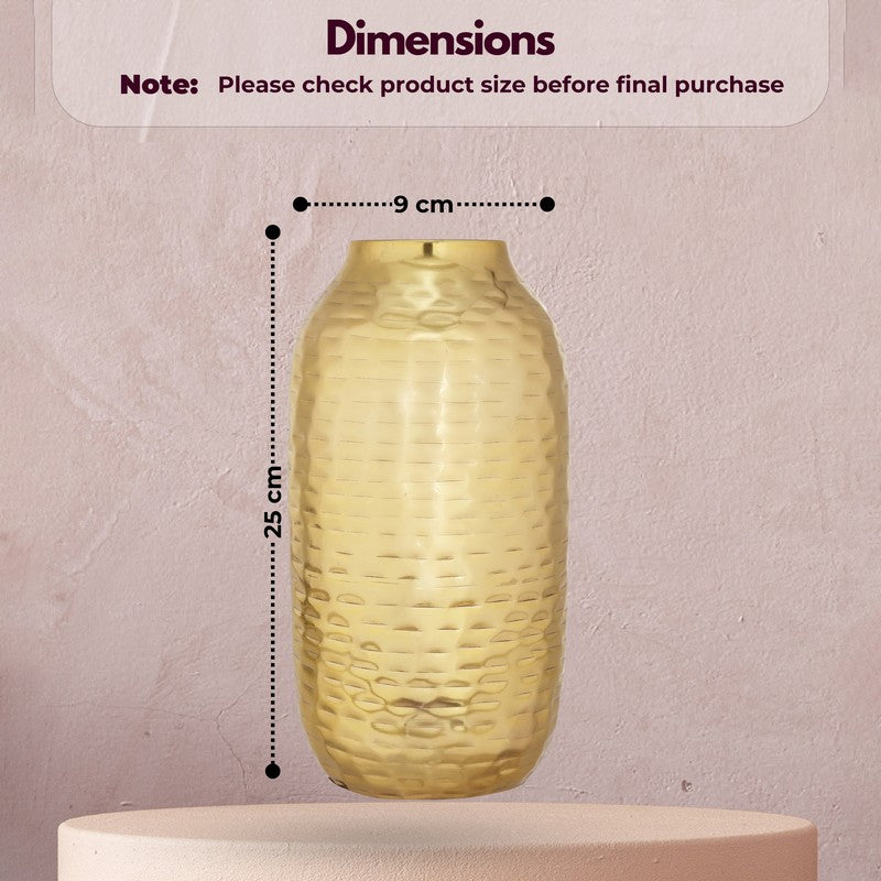 Biblio Bloom Metal Vase -Gold media 12