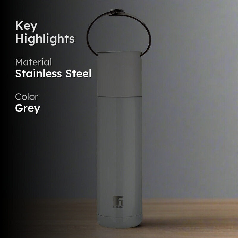 Bergner Walking Thermosteel Hot and Cold Flask (Grey) - 500 mL media 2