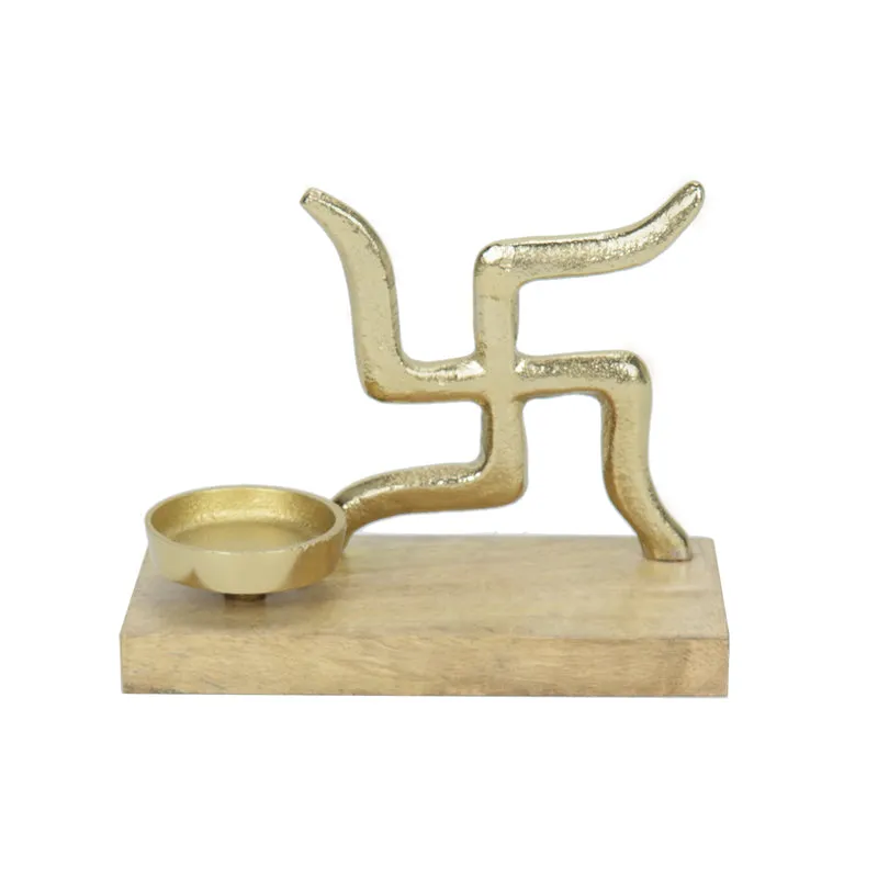 Swastika Mantra Telight Candle Holder media 3