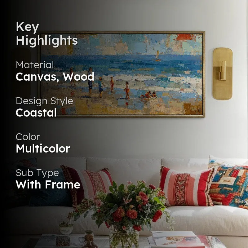 Summer Glow Canvas Wall Painting With Frame media 2