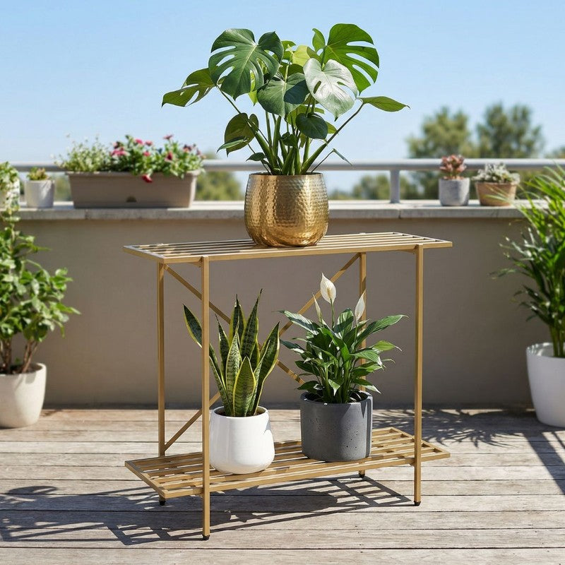 Leafnest Metal Planter Stand - Brown media 5