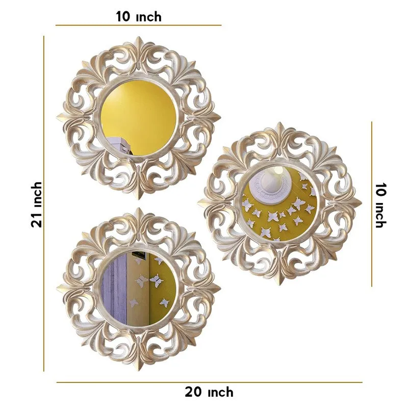 Vistelle Glass Wall Mirror With Plastic Frame - Set Of Three media 5