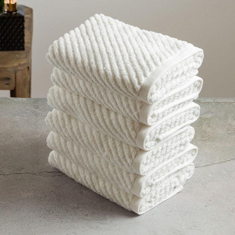 Nautica Riviera Soft Cotton Hand Towel (White) - Set Of Six media 4