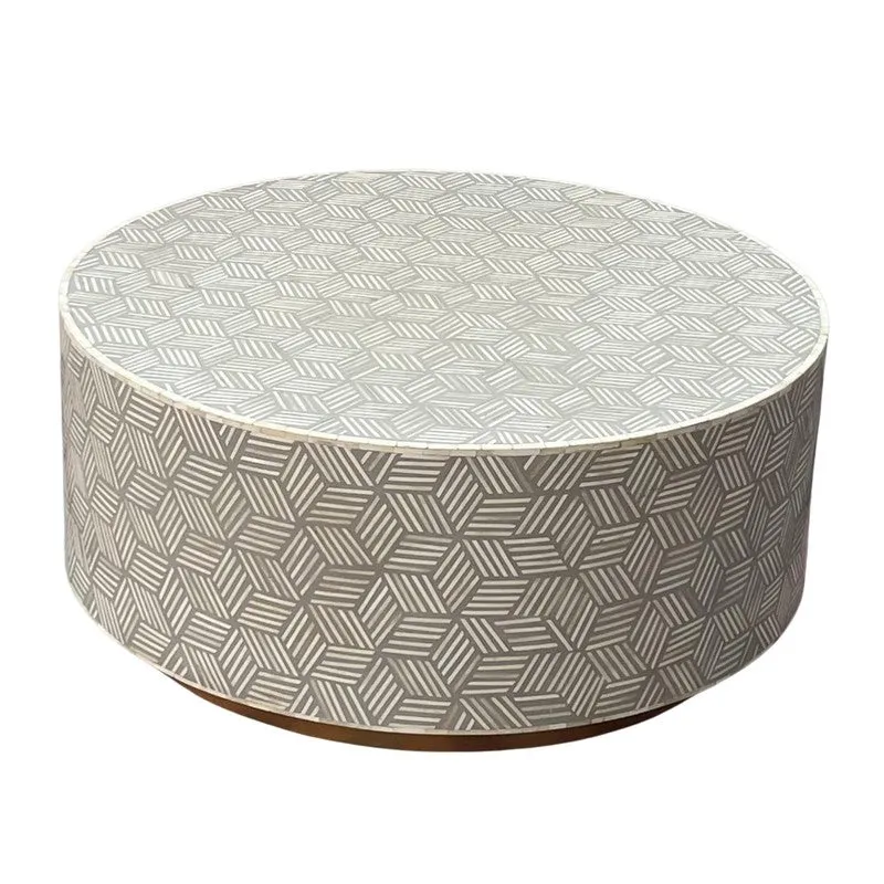 Silva Bone Inlay Center Table - Grey media 3