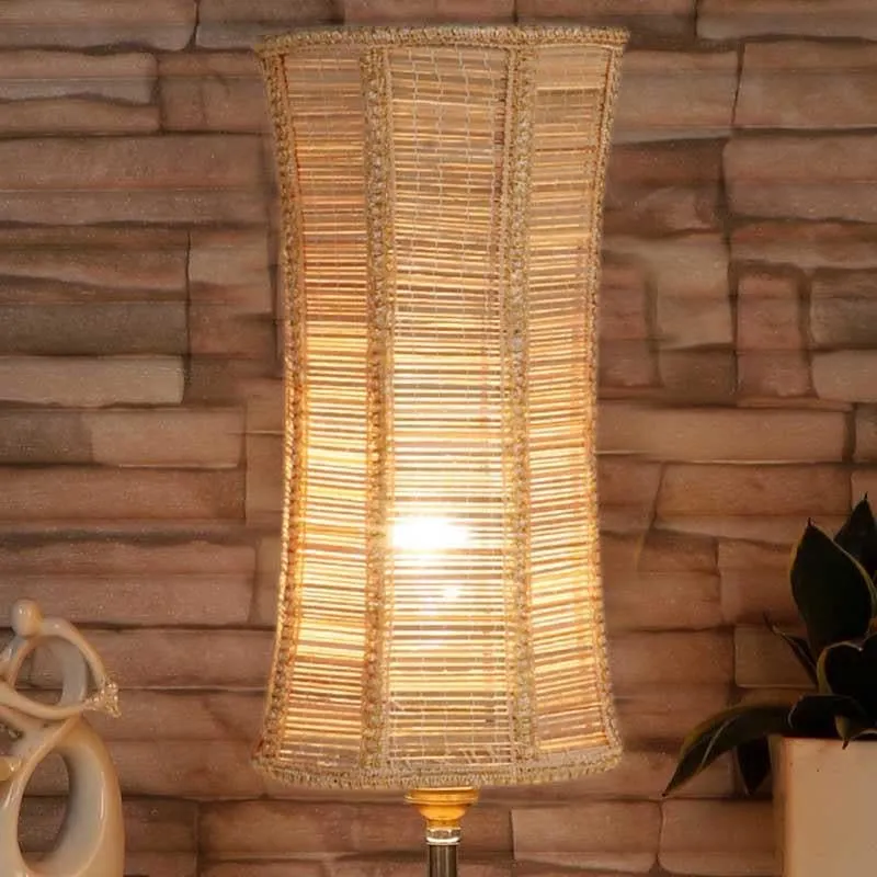 Sherry Bamboo Table Lamp - Beige media 3