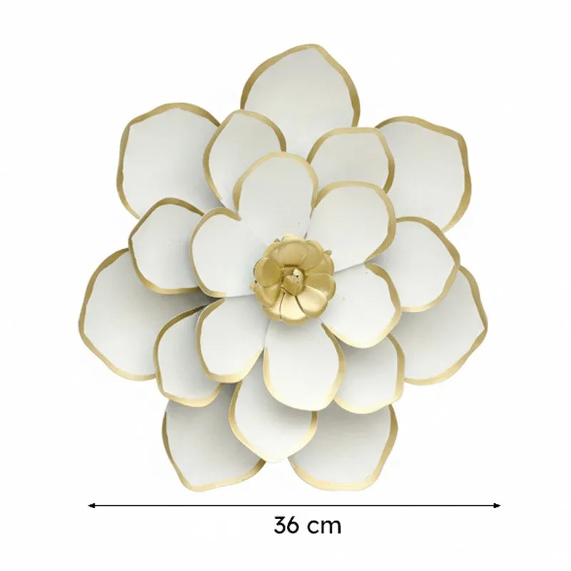 Daisy Bloom Metal Wall Accent- White media 5