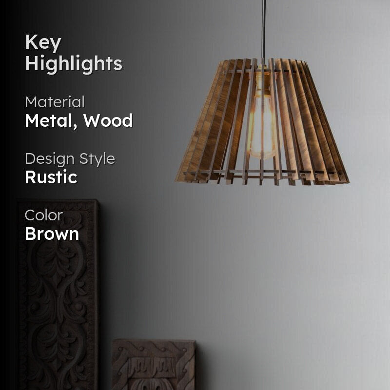 Isadore Wooden Ceiling Lamp media 2