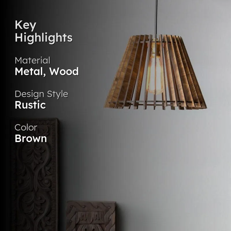 Isadore Wooden Ceiling Lamp media 2