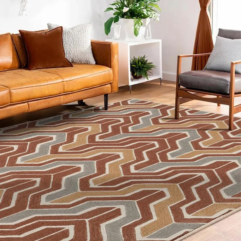 Elpis Hand Tufted Geometric Wool & Nylon Carpet - Blush Pink media 3
