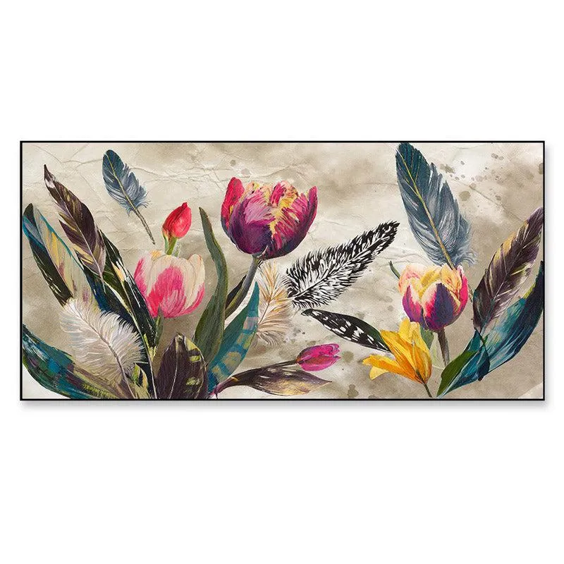 Amella Floral Wall Painting With Frame media 4