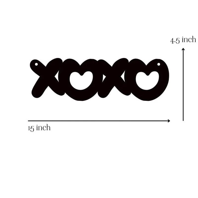 XOXO Typography Mild Steel Wall Accent media 5