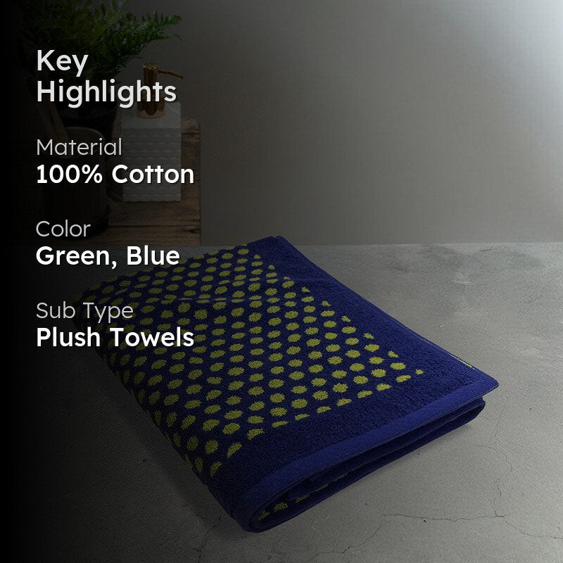 Nautica Silent Touch Cotton Bath Towel -  Green & Blue media 2