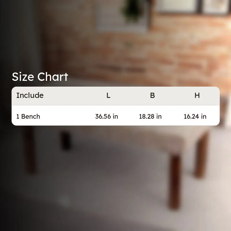 Elvro Sheesham Wooden Bench - Beige media 12