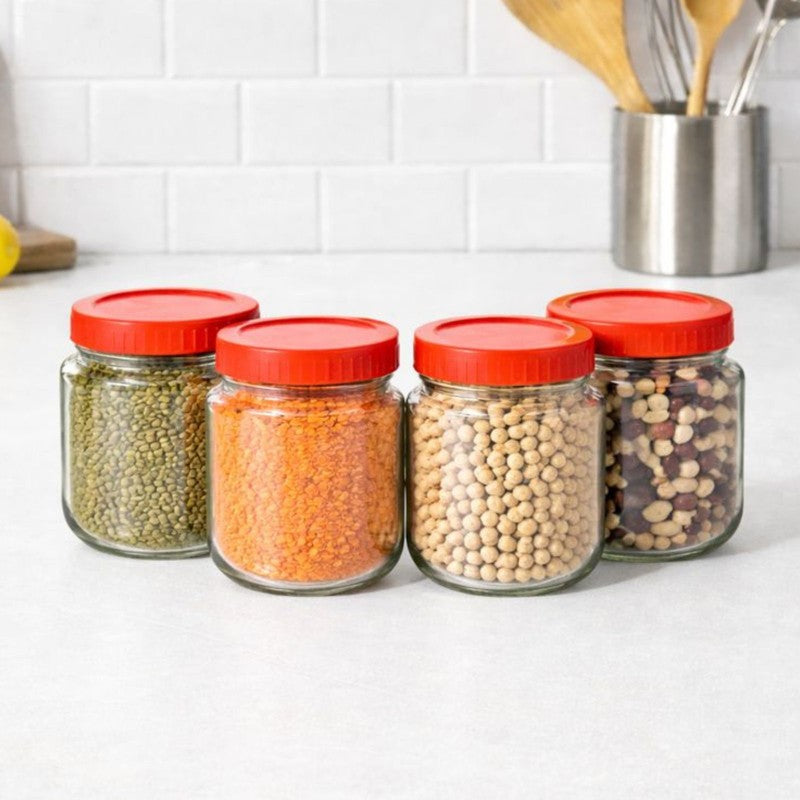 FreshSeal Glass Jar (500 mL Each) - Set Of Four