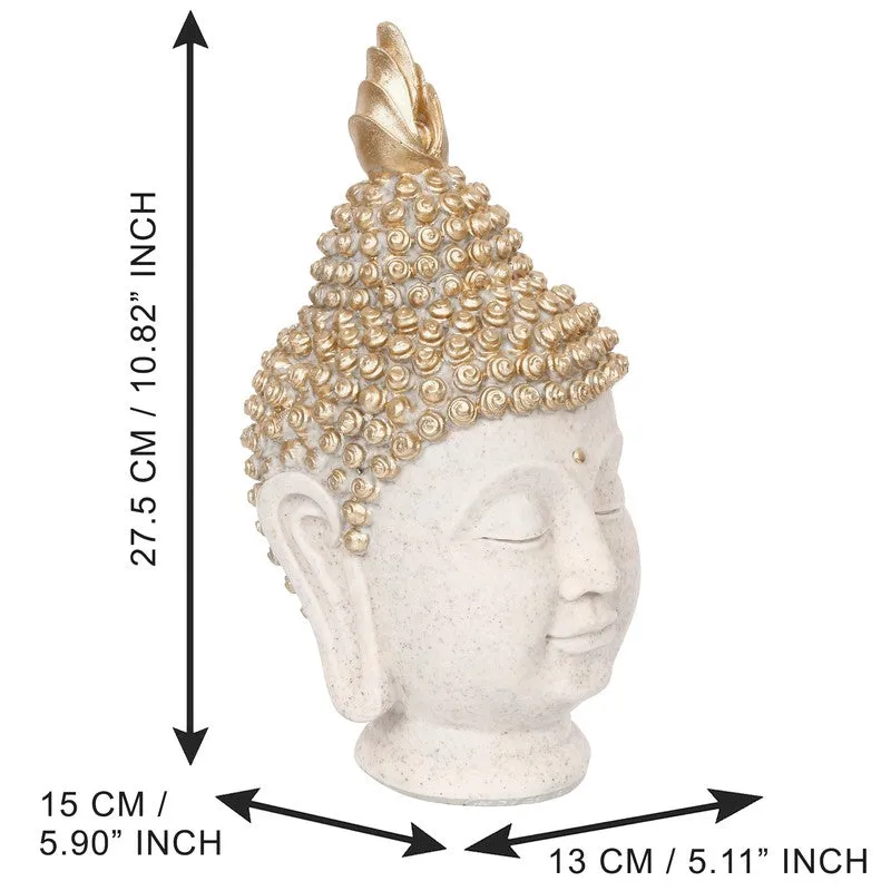 Tranquil Buddha Idol - White media 9