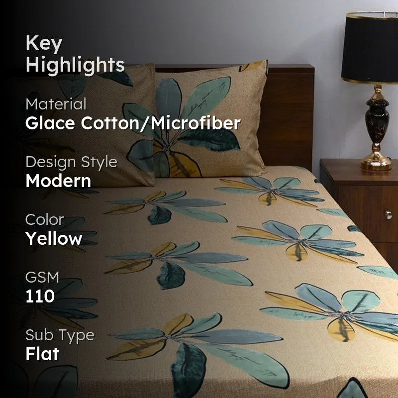 Idika Floral Microfiber Bedsheet - 110 GSM media 2