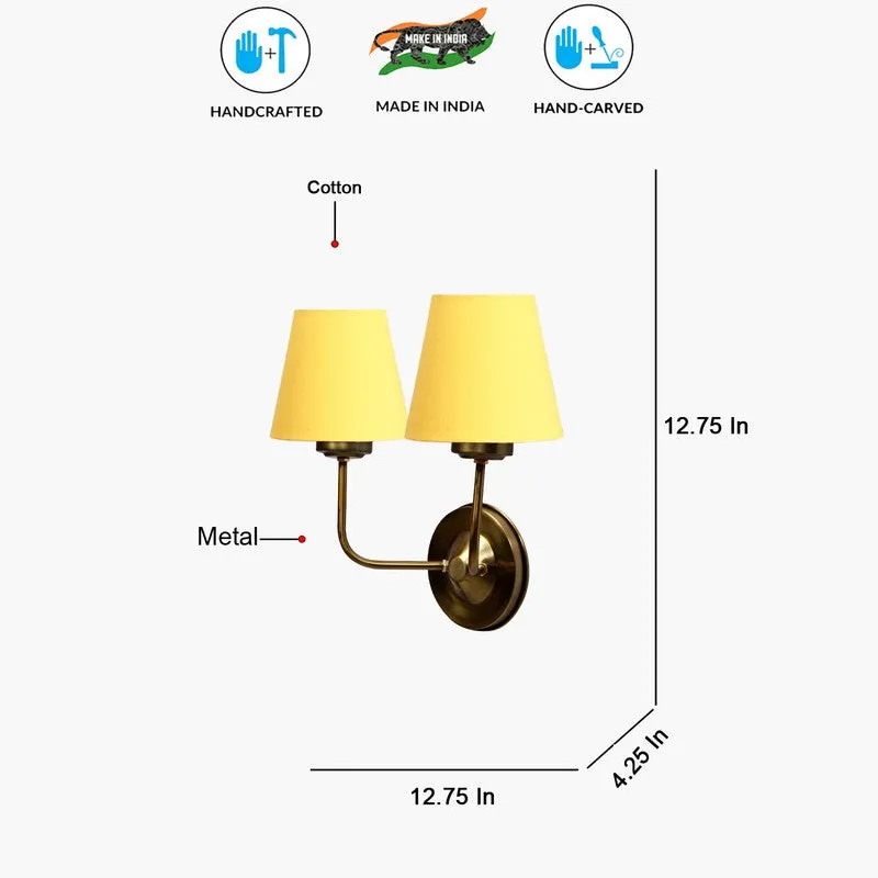 Lumoire Duo Cone Metal Wall Lamp - Gold,Yellow media 8