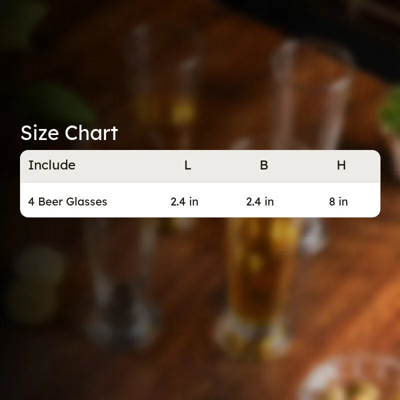 Creston Beer Glass(265 mL) - Set Of Four media 6