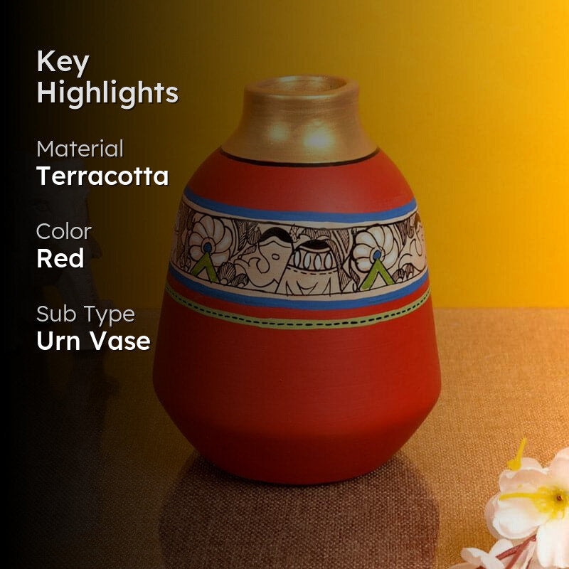 Sperada Tribal Terracotta Vase media 2
