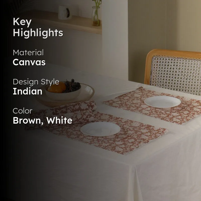 Rustic Indian Canvas Table Mats - Set Of Four media 2